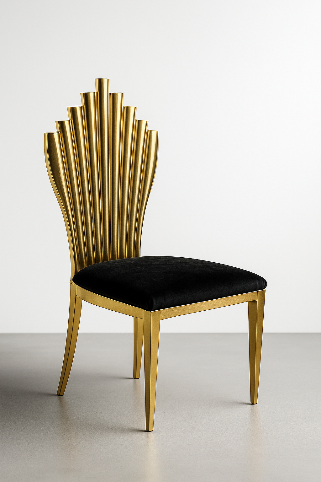 Luxury Pipe-Back Stainless Steel Chair with White PU Cushion - Image 3