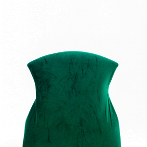 GREEN VELVET CUSHION CHAIR COVER