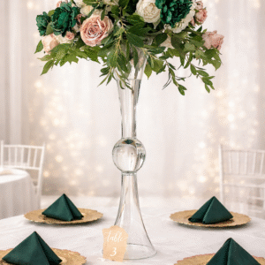 Elegant Clear Glass Trumpet Vase