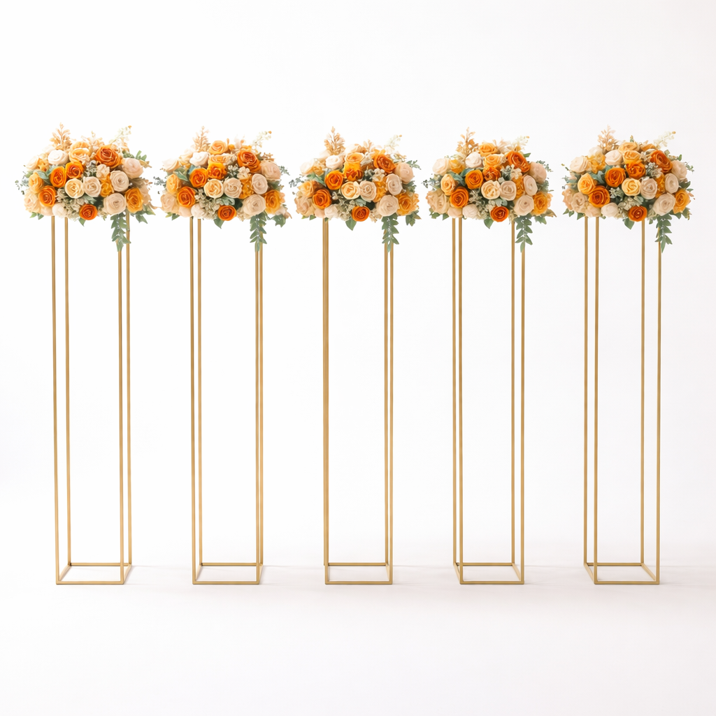 Gold Geometric Centerpiece.