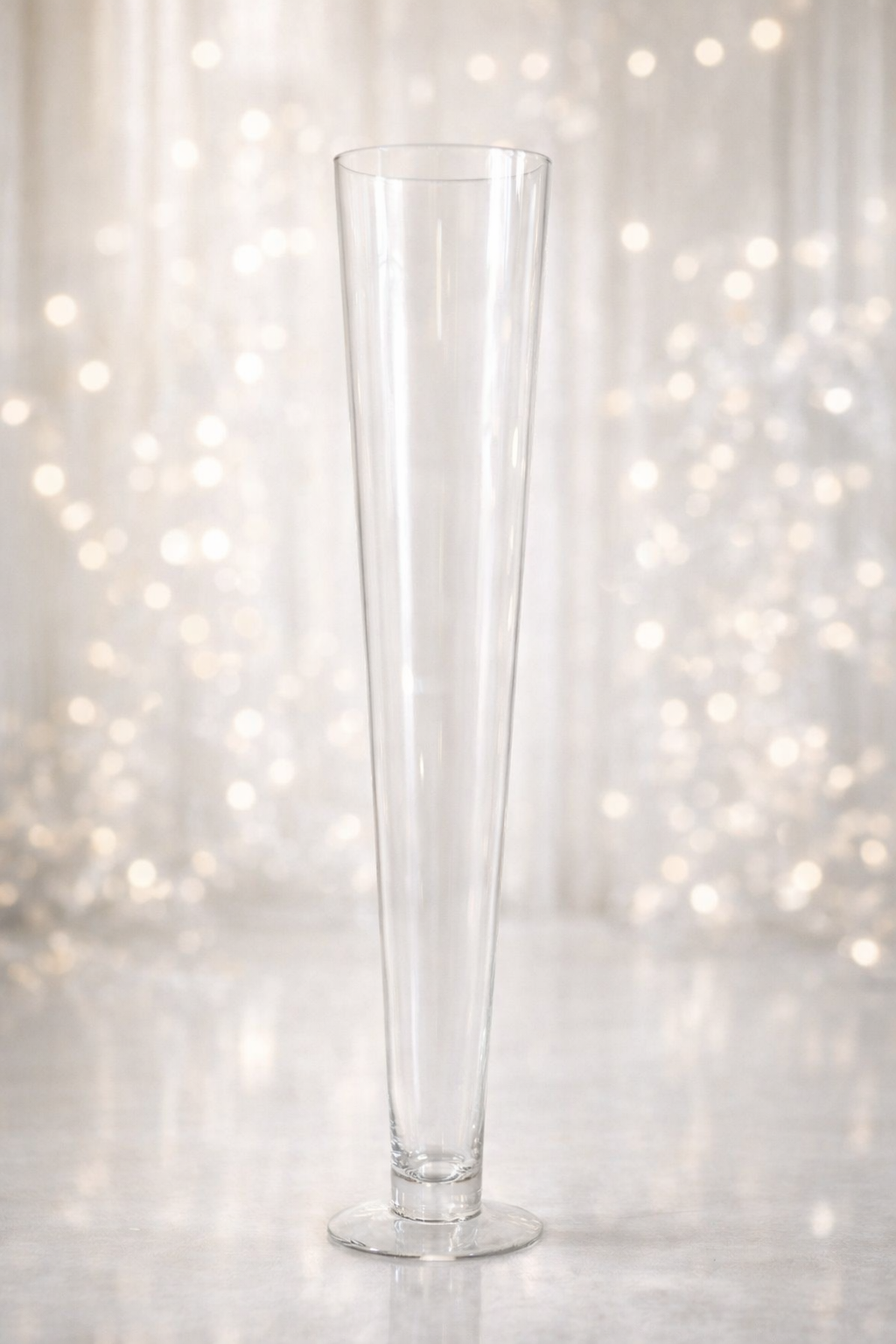 Clear Glass Pilsner Vase